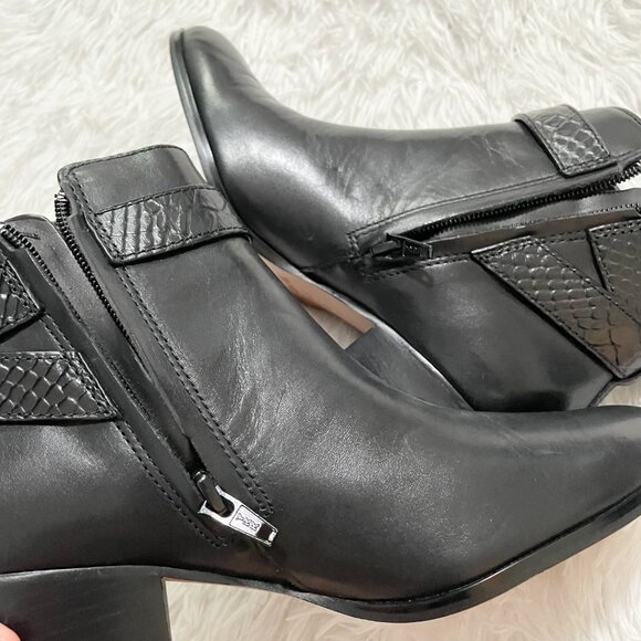 NO BOX Women Coach Patricia Mat Leather Ankle Bootsin  Black Size 6.5 - Picture 9 of 10